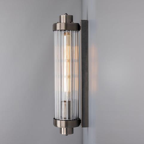 LOUISE Bathroom Wall Light in Antique Silver