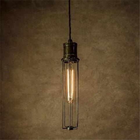 BECKLEY Caged Pendant Light in Antique Brass
