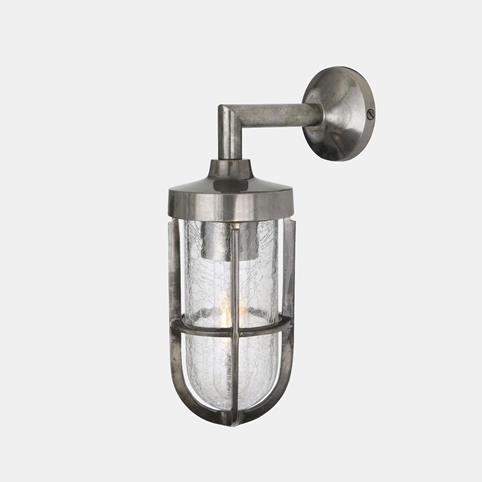 TRADITIONAL CLADACH Cage IP65 Wall Light in Antique Silver