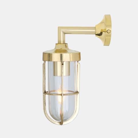 TRADITIONAL CLADACH Cage IP65 Wall Light - Outdoor in Polished Brass