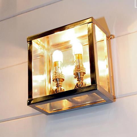 VITRINE Box Double Wall Light IP43 Rated in Nickel