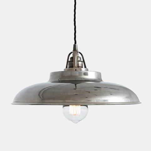 TELAL Vintage Industrial Pendant Light in Antique Silver