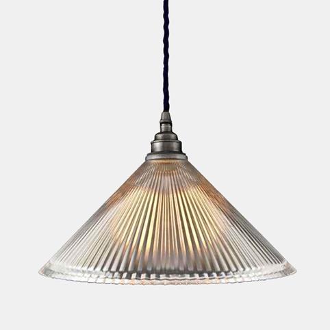 REBELL PRISMATIC Glass Cookie Pendant Light in Antique Silver
