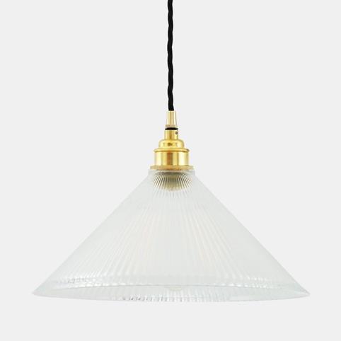REBELL PRISMATIC Glass Pendant Light in Polished Brass