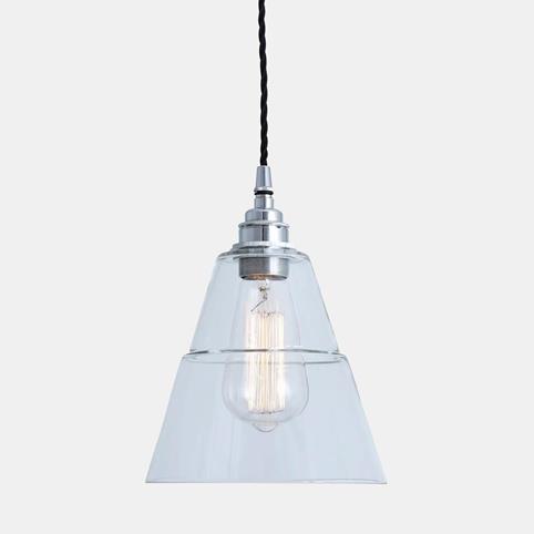 LYX Glass Pendant Light in Polished Chrome