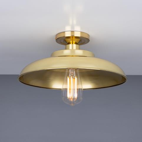 TELAL Flush Ceiling Light in Polished Brass