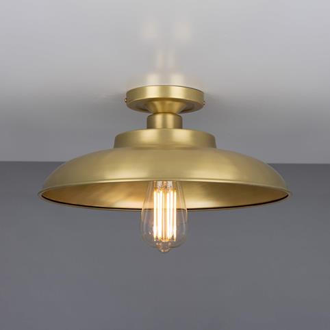 TELAL Flush Ceiling Light in Satin Brass