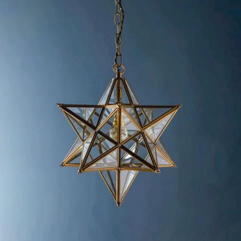 POOKY STELLA STAR Pendant Light - Medium  in Brass