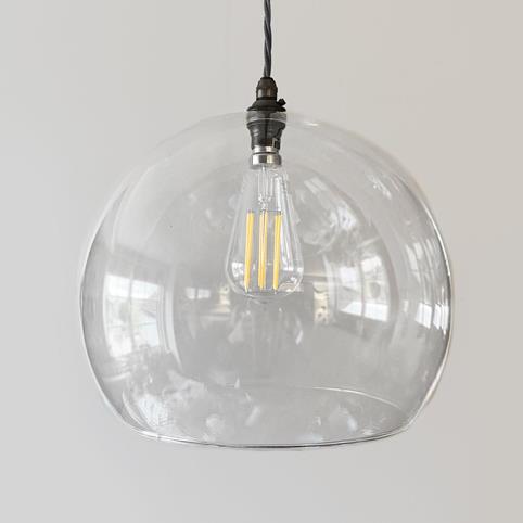 SOHO CLEAR Glass Pendant Light - Extra Large in Bronze