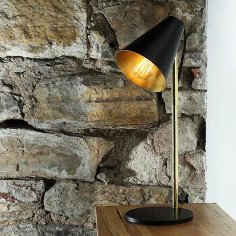 LUSAKA Table Lamp in Matt Black