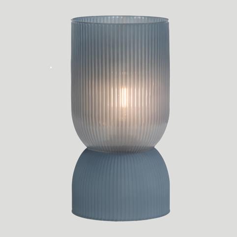 BELMONT BLUE Glass Cordless Table Lamp in Blue