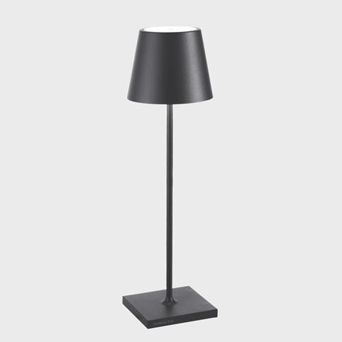 POLDINA PRO RECHARGEABLE Dark Grey Table Lamp