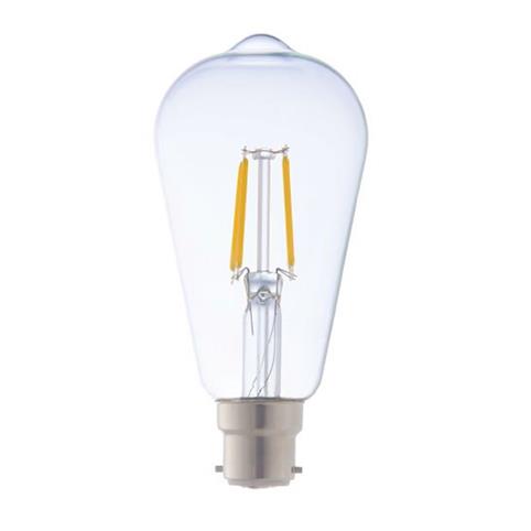LED B22 Squirrel Cage 4W Filament Bulb - Dimmable in Clear