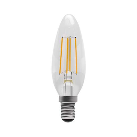 LED E14 4W Candle Bulb - Dimmable in Clear