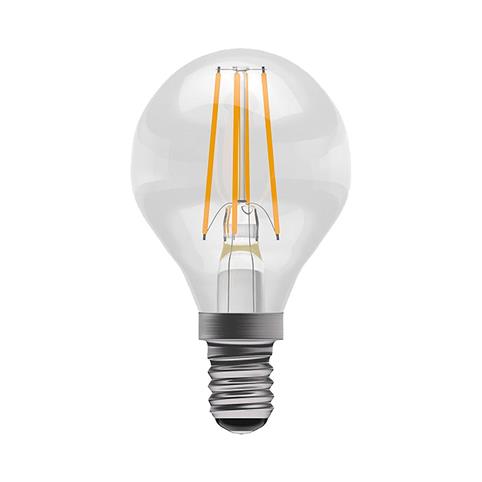LED E14 4W Golfball Bulb - Dimmable in Clear