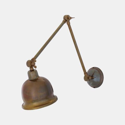DALE Adjustable Wall Light in Antique Brass