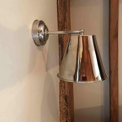 HENLEY Bell Wall Light - Large in Polished Nickel