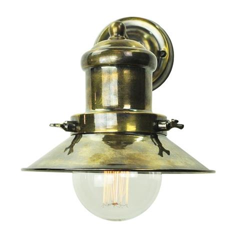 CLASSIC VINTAGE Station Wall Light with Bulb in Brass