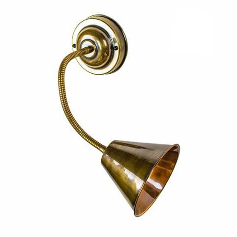HENLEY Fully Adjustable Wall Light in Antique Brass