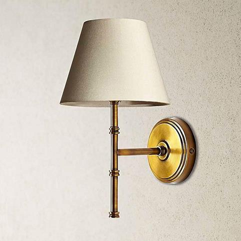 ESME Fabric Shaded Wall Light by Pooky in Cream
