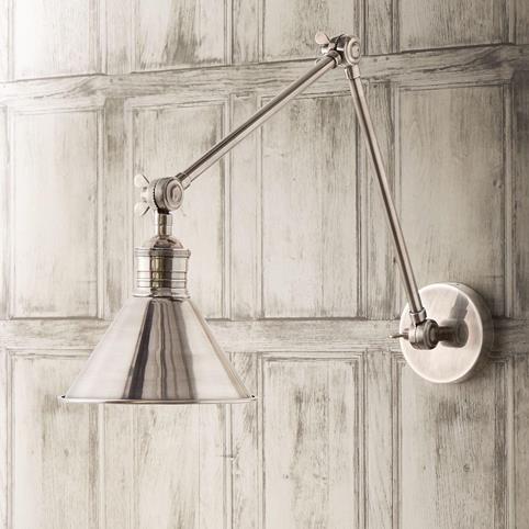 STORK ADJUSTABLE Wall Light by Pooky in Antique Silver