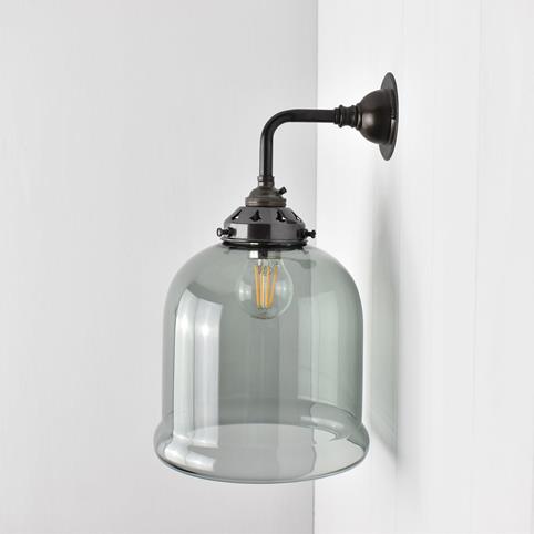 HYTHE SMOKED Small Elbow Wall Light in Bronze