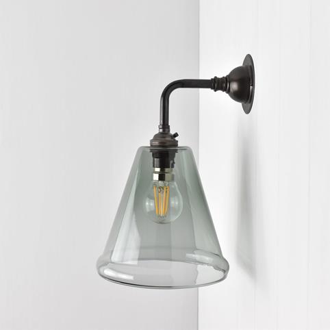 RYE SMOKED Small Elbow Wall Light in Bronze
