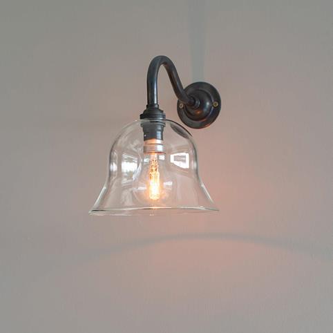 BODIUM CLEAR Glass Wall Light - Small in Bronze